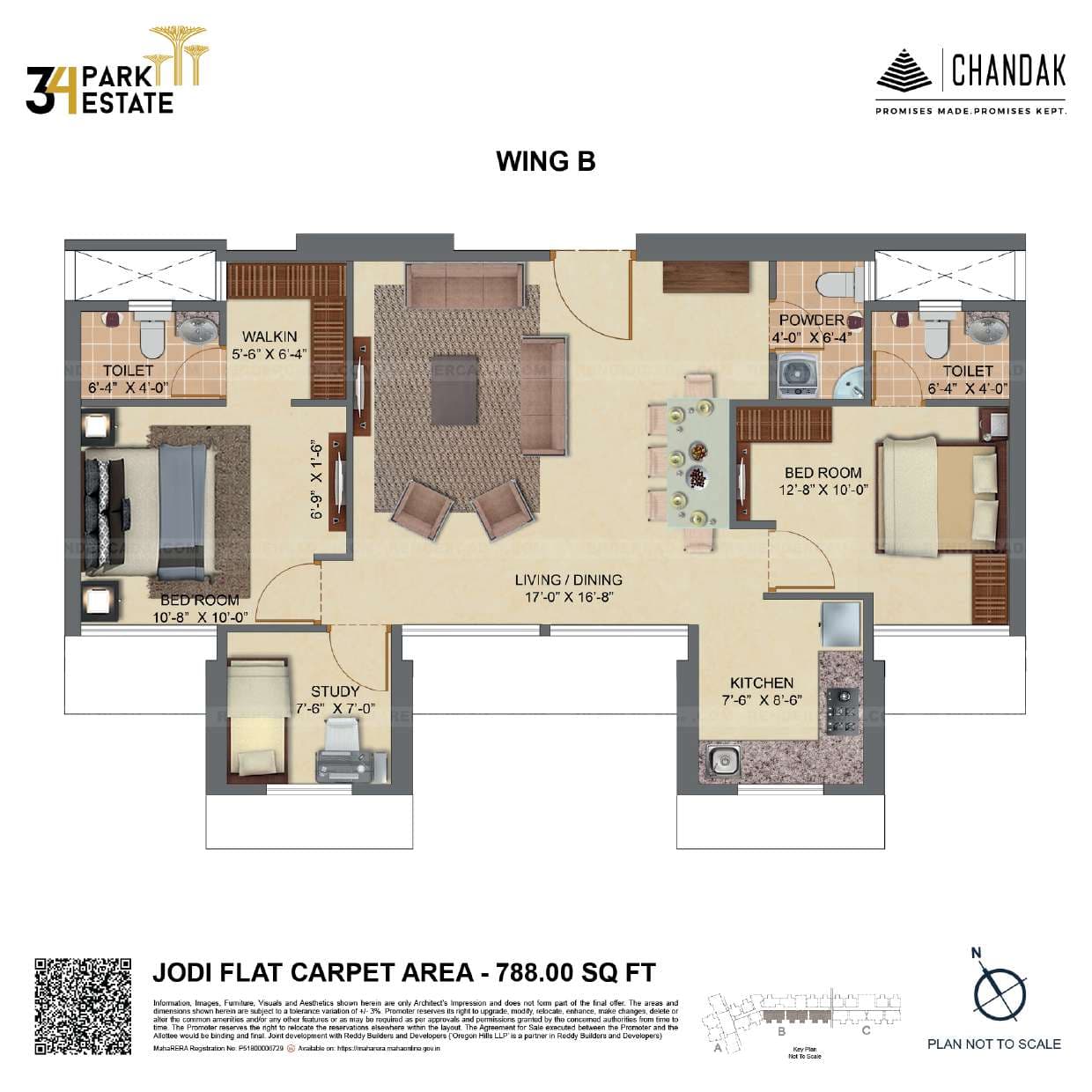 Floor plan – Jodi Flat (Tower B)